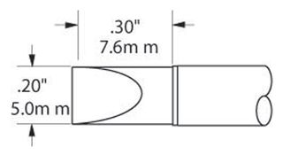 OKI METCAL - STTC-817 - 烙铁头 凿形 5MM 450C