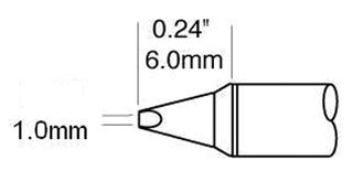 OKI METCAL - STTC-125P - 烙铁头 凿形 1MM