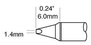 OKI METCAL - STTC-138P - 烙铁头 凿形 1.4MM