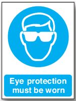 BRADY - M4ADHD - 警告标志 EYE PROTECTION MUST BE WORN(必须戴护目镜)