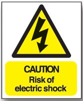 BRADY - WS4RIGIDE - 警告标志 RISK OF ELECTRIC SHOCK(触电危险)