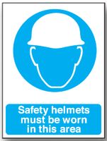 BRADY - M111G/R - 警告标志 SAFETY HELMETS MUST BE WORN(必须戴安全帽) RP