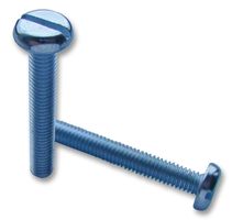 TR FASTENERS - M310 PSBRMCN100- - 螺丝 一字槽 盘头 黄铜 镀镍 M3X10